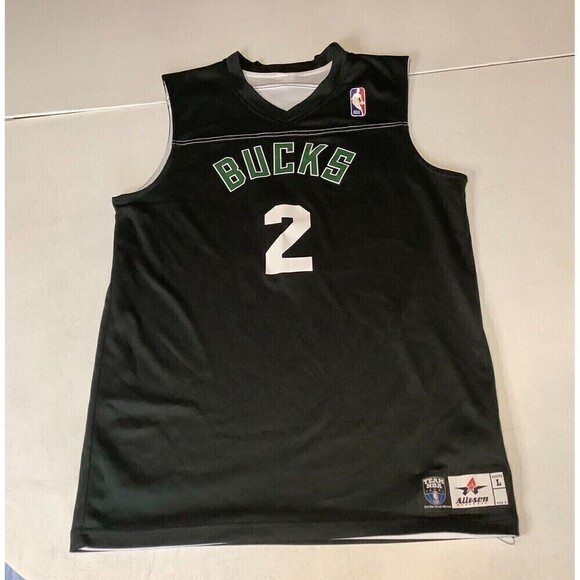 NBA Bucks #2 Ellsworth Jersey Size Large Alleson Athletic Reversible Black/White - Picture 1 of 11
